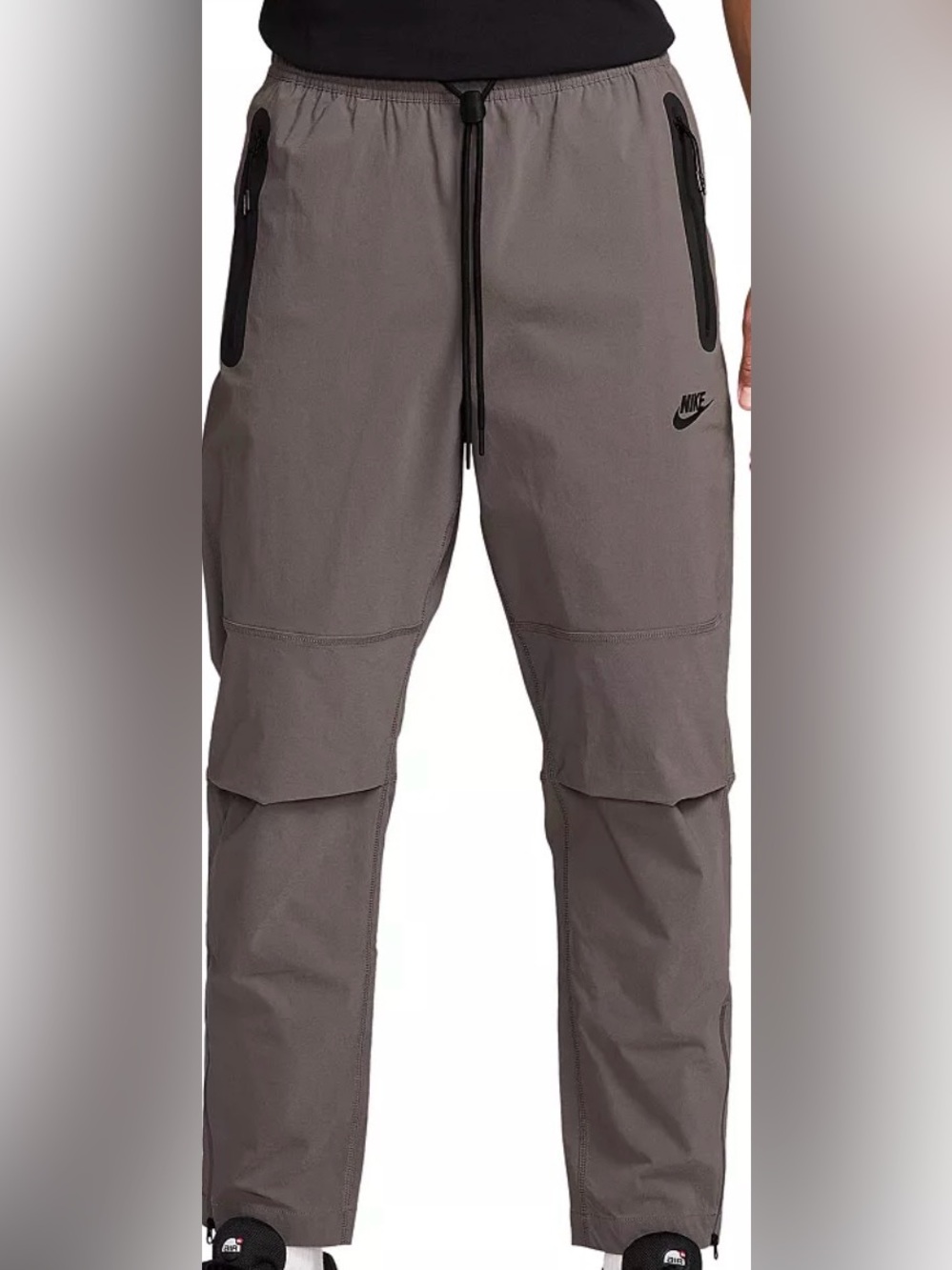Nike Tech Mens Cave Stone/Black Woven Tapered Pants (HM8241-289) Size XS